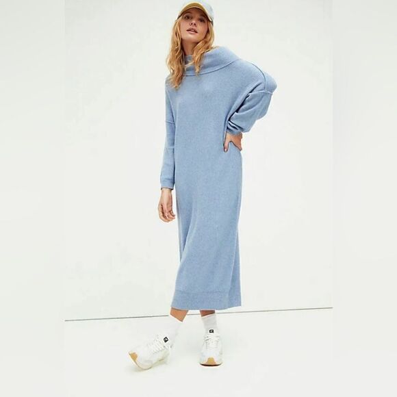 NEW FREE PEOPLE LA BOHEME SWEATER DRESS MIDI KNIT DRESS - Picture 1 of 3